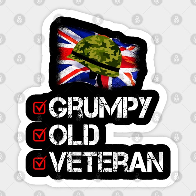 Grumpy Old Veteran Sticker by Otis Patrick